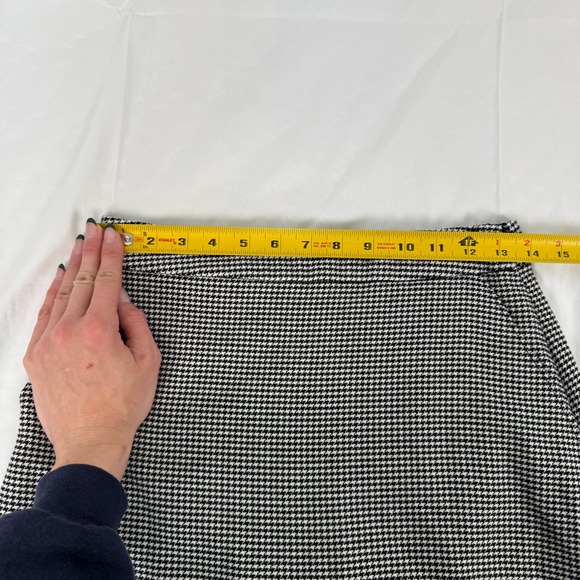 Abercrombie & Fitch Women's Black White Houndstooth Mini Skort Tweed Size S - Picture 4 of 8